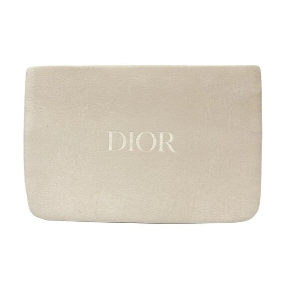 Auth Dior Parfums - Cream Polyester Pouch - Picture 1 of 6